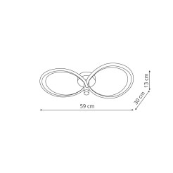 2 Plafon złota LED LP-4852/2C GD