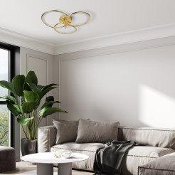 3 Plafon złota LED LP-4852/3C GD