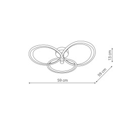3 Plafon złota LED LP-4852/3C GD