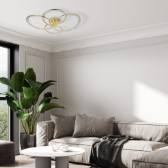 4 Plafon złota LED LP-4852/4C GD