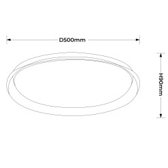Plafon 50 cm biały LED CCT LP-9465/1C-50 WH