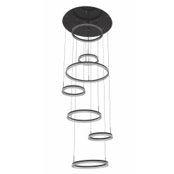 Lampa wisząca 350 cm czarny LED CCT LP-7098/7P BK