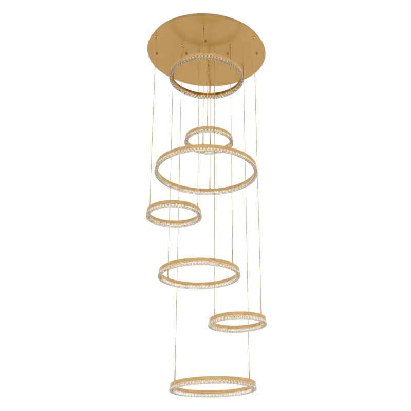 Lampa wisząca 350 cm złoty LED CCT LP-7098/7P GD