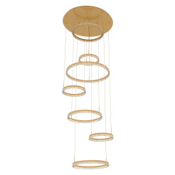 Lampa wisząca 350 cm złoty LED CCT LP-7098/7P GD