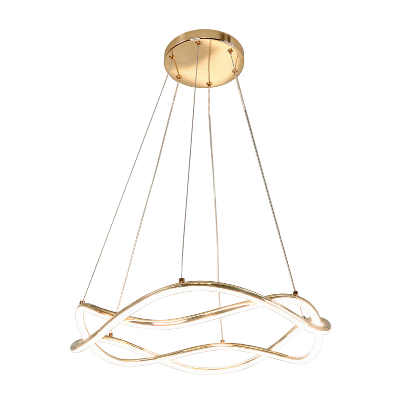 Lampa wisząca 32 cm złota LED CCT LP-1670/1P GD