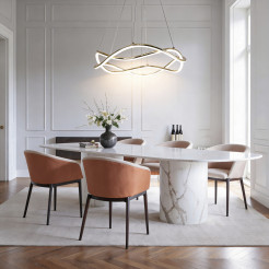 Lampa wisząca 32 cm złota LED CCT LP-1670/1P GD