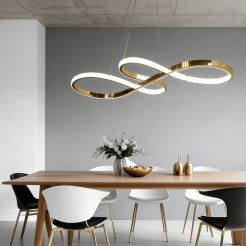 Lampa wisząca 50 cm złota LED CCT LP-1982/1P GD