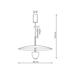 Lampa wisząca L czarna LED CCT LP-0408/1P L BK