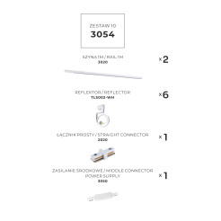 3054 ZESTAW 10 SZYNOPRZEWODY WHITE JEDNOOBWODOWY