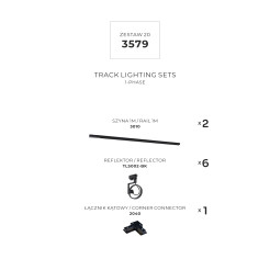 3579 ZESTAW 20 SZYNOPRZEWODY BLACK JEDNOOBWODOWY