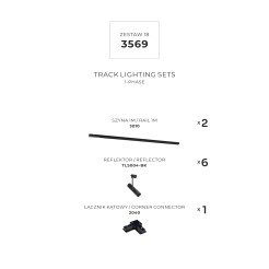 3569 ZESTAW 18 SZYNOPRZEWODY BLACK JEDNOOBWODOWY