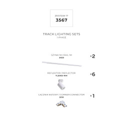 3567 ZESTAW 17 SZYNOPRZEWODY WHITE JEDNOOBWODOWY