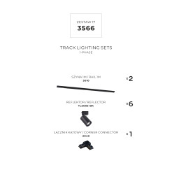 3566 ZESTAW 17 SZYNOPRZEWODY BLACK JEDNOOBWODOWY