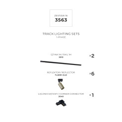 3563 ZESTAW 16 SZYNOPRZEWODY BLACK/GOLD JEDNOOBWODOWY