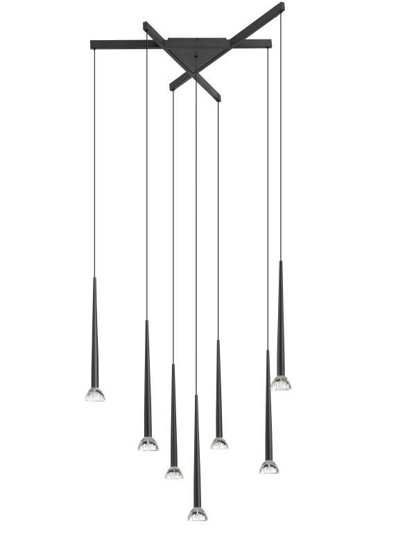 P0603-07C-P7B1  BOSTON LAMPA WISZĄCA CZARNY MAT/MATT BLACK