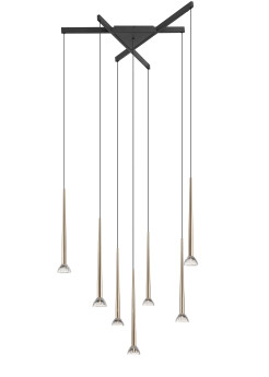 P0603-07C-SDB1 BOSTON LAMPA WISZĄCA CZARNY MAT+ZŁOTO/MATT BLACK+FRENCH GOLD