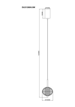 DU31350/6.5W GALATEA LAMPA WISZĄCA ZŁOTA/GOLD
