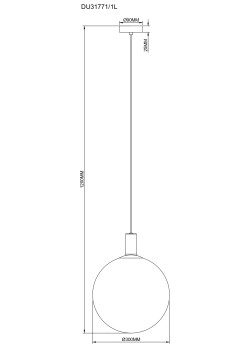 DU31771/1L NUA LAMPA WISZĄCA CZARNY MAT+ZŁOTY/MATT BLACK+GOLD