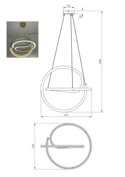 P241249401E VELENNE LAMPA WISZĄCA ZŁOTA/GOLD