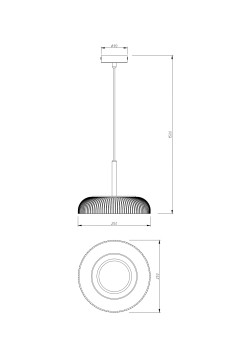 P230757601 SOLVIA LAMPA WISZĄCA CZARNA/BLACK
