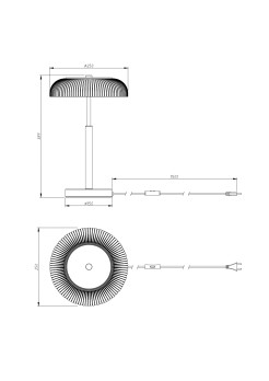 T230757601 SOLVIA LAMPA STOŁOWA CZARNA+SZARA/BLACK+GREY