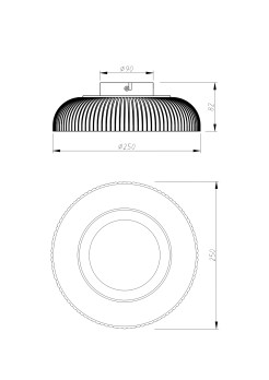 C230757601 SOLVIA LAMPA SUFITOWA CZARNA/BLACK