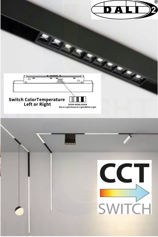 10032 LAMPA MAGNETYCZNA DALI 24W 39CM CZARNA