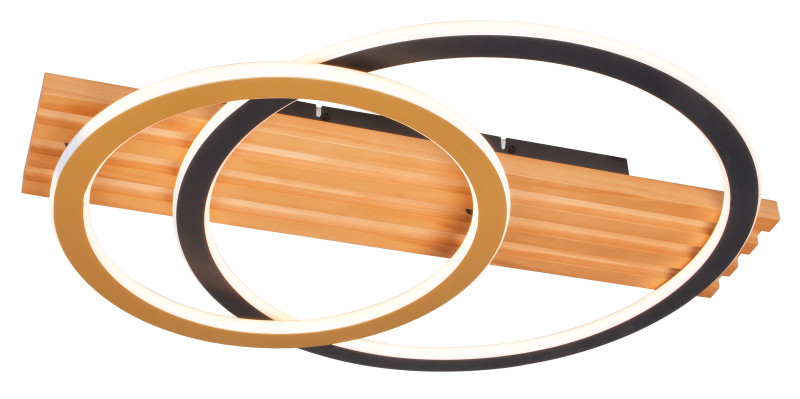 C230617002B SERANA LAMPA SUFITOWA ZŁOTA+CZARNA+DREWNO/ GOLD+BLACK+WOOD