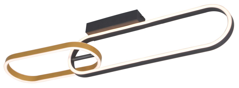 C241145502A RAVON LAMPA SUFITOWA ZŁOTA+CZARNA/GOLD+BLACK