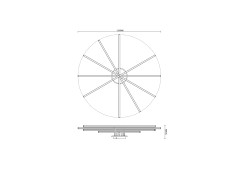 MS203650 LUNARA LAMPA SUFITOWA CZARNA/BLACK