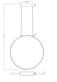 PEN4105-60BK RASCAL LAMPA WISZĄCA CZARNA/BLACK