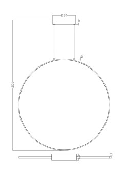 PEN4105-90BK RASCAL LAMPA WISZĄCA CZARNA/BLACK