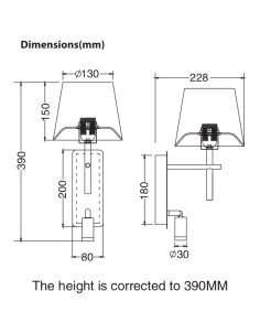 W4106-2BK+WH LUNA KINKIET