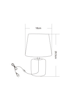 HS9143-BL LAMPA STOŁOWA CZARNO-ZŁOTA/BLACK-GOLD