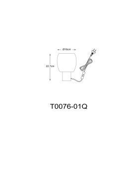 T0076-01Q-L1AA CALVO LAMPA STOŁOWA ZŁOTA/GOLD