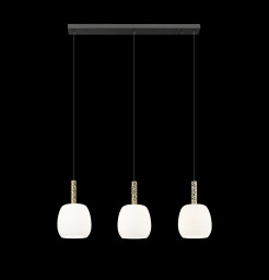 P0076-03Q-P7AA CALVO LAMPA WISZĄCA CZARNY MAT+ZŁOTA/MATT BLACK+GOLD
