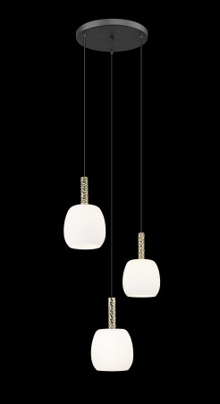 P0076-03A-P7AA CALVO LAMPA WISZĄCA CZARNY MAT+ZŁOTA/MATT BLACK+GOLD