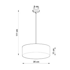Lampa wisząca ARENA 35 szara