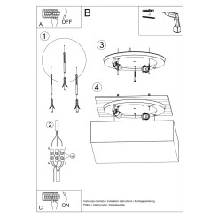 Plafon HORUS 45 czarny