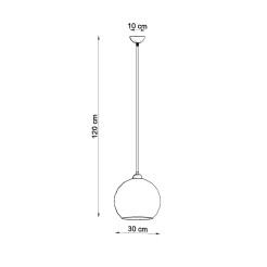 Lampa wisząca BALL czerwona