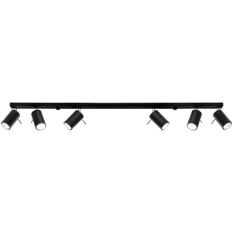 Plafon RING 6L czarny