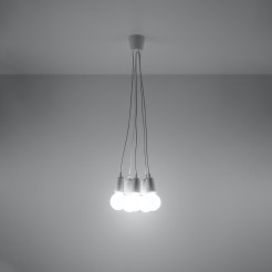 Lampa wisząca DIEGO 5 biała