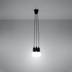 Lampa wisząca DIEGO 3 czarna