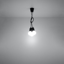 Lampa wisząca DIEGO 3 czarna