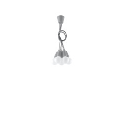 Lampa wisząca DIEGO 5 szara