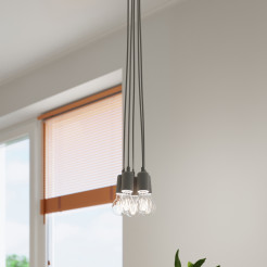 Lampa wisząca DIEGO 5 szara