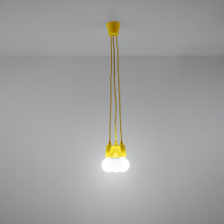 Lampa wisząca DIEGO 3 żółta
