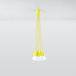 Lampa wisząca DIEGO 5 żółta