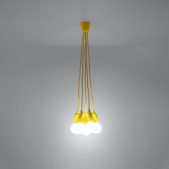 Lampa wisząca DIEGO 5 żółta