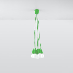 Lampa wisząca DIEGO 5 zielony
